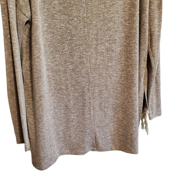 Entro Fringe High Low Hem Open Weave Pullover Long Sleeve Blouse Small - Picture 9 of 16